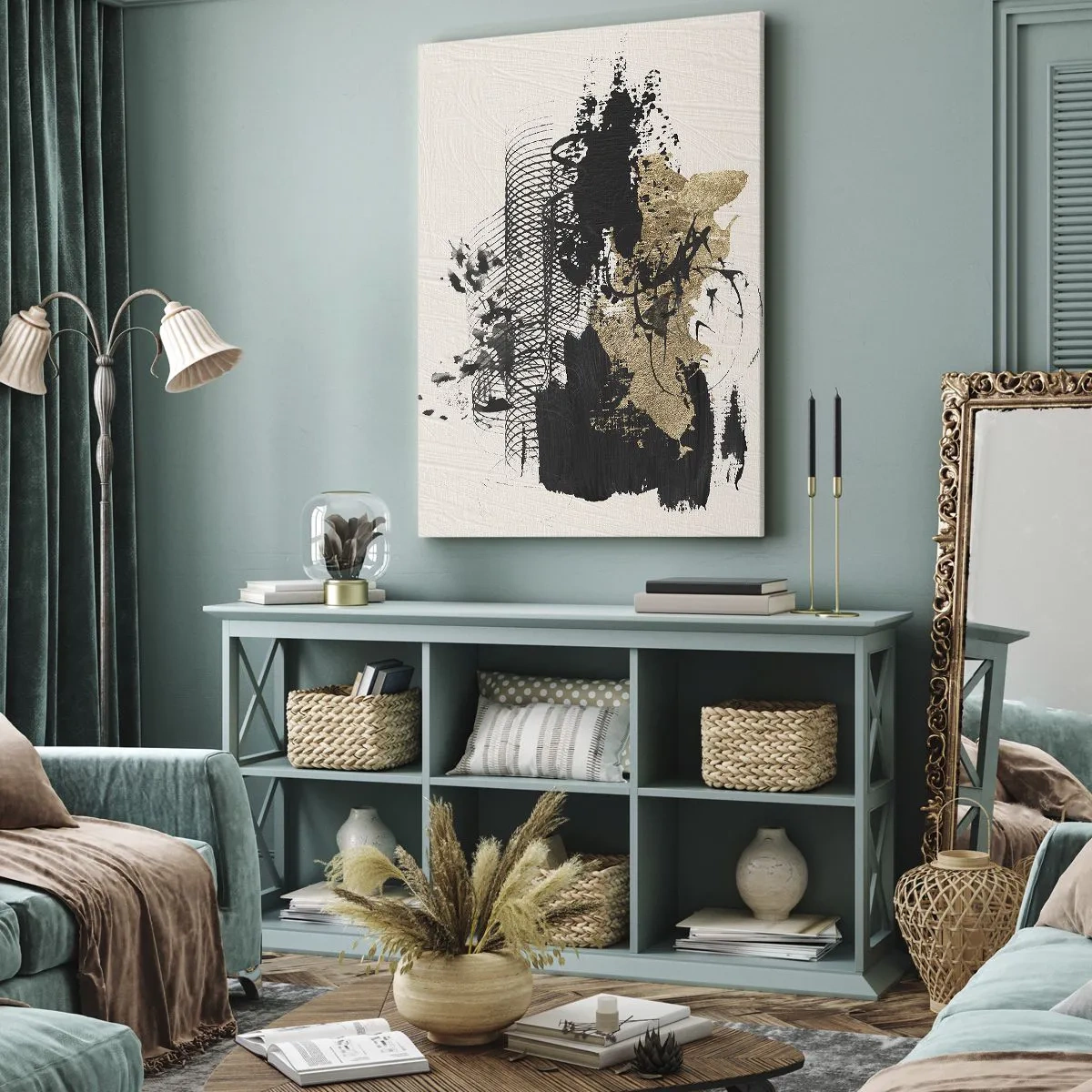 Tablou pe pânză - Compoziție cu pasiune - 55x100 cm