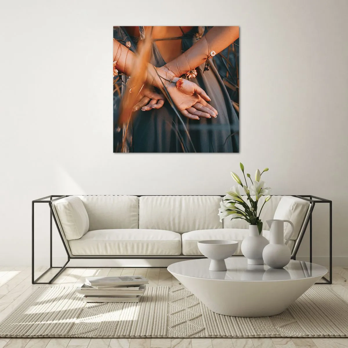 Tablou pe sticlă - Legată de natură - 30x30 cm