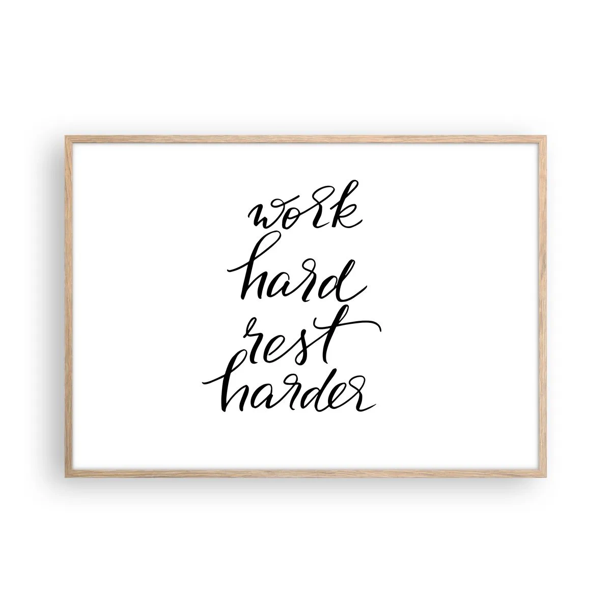 Poster în ramă de stejar deschis - Echilibrul vieții - 100x70 cm