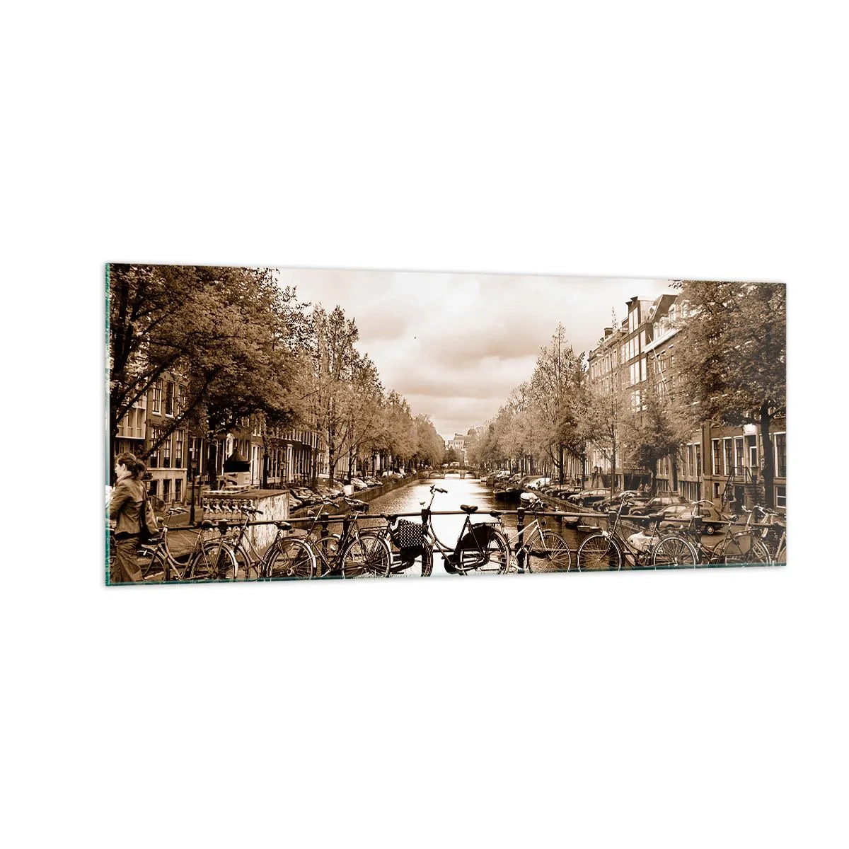 Tablou pe sticlă - Atmosfera olandeză - 100x40 cm
