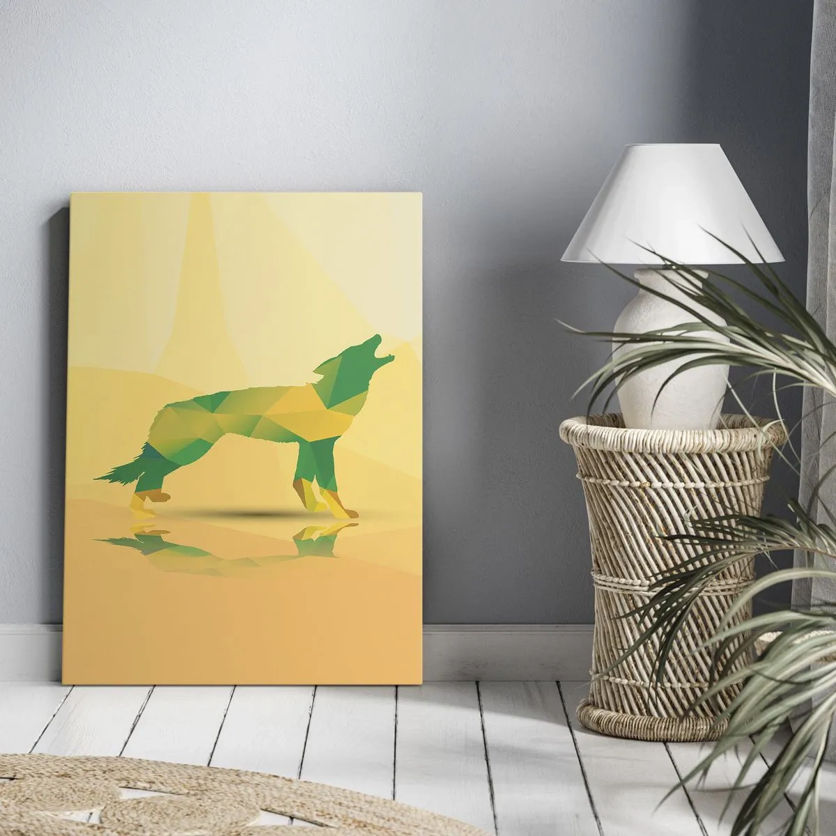 Tablou pe pânză - Lupul singuratic - 65x120 cm