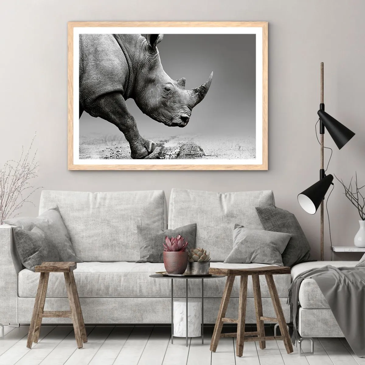 Poster în ramă de stejar deschis - O forță de neoprit - 50x40 cm