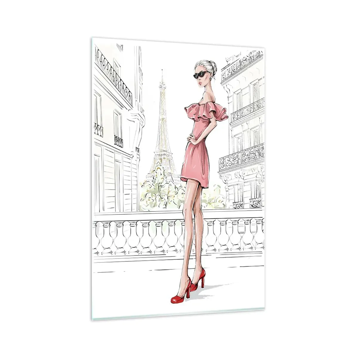 Tablou pe sticlă - Arta modei - 80x120 cm