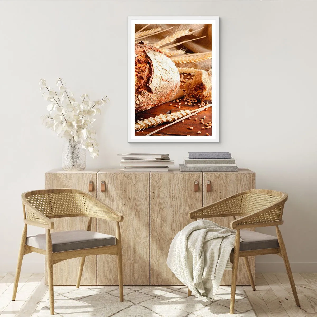 Poster în ramă albă - Apetisantă, parfumată, crocantă - 40x50 cm