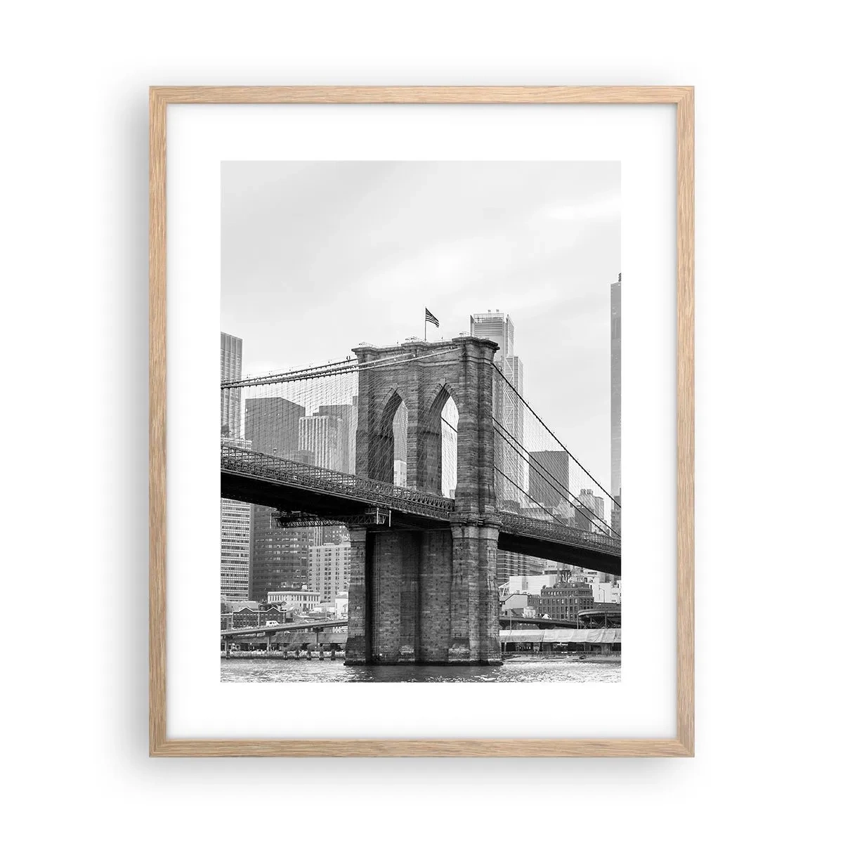 Poster în ramă de stejar deschis - New York vibes - 40x50 cm