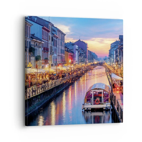 Tablou pe pânză - O seară de lumină și distracție - 30x30 cm