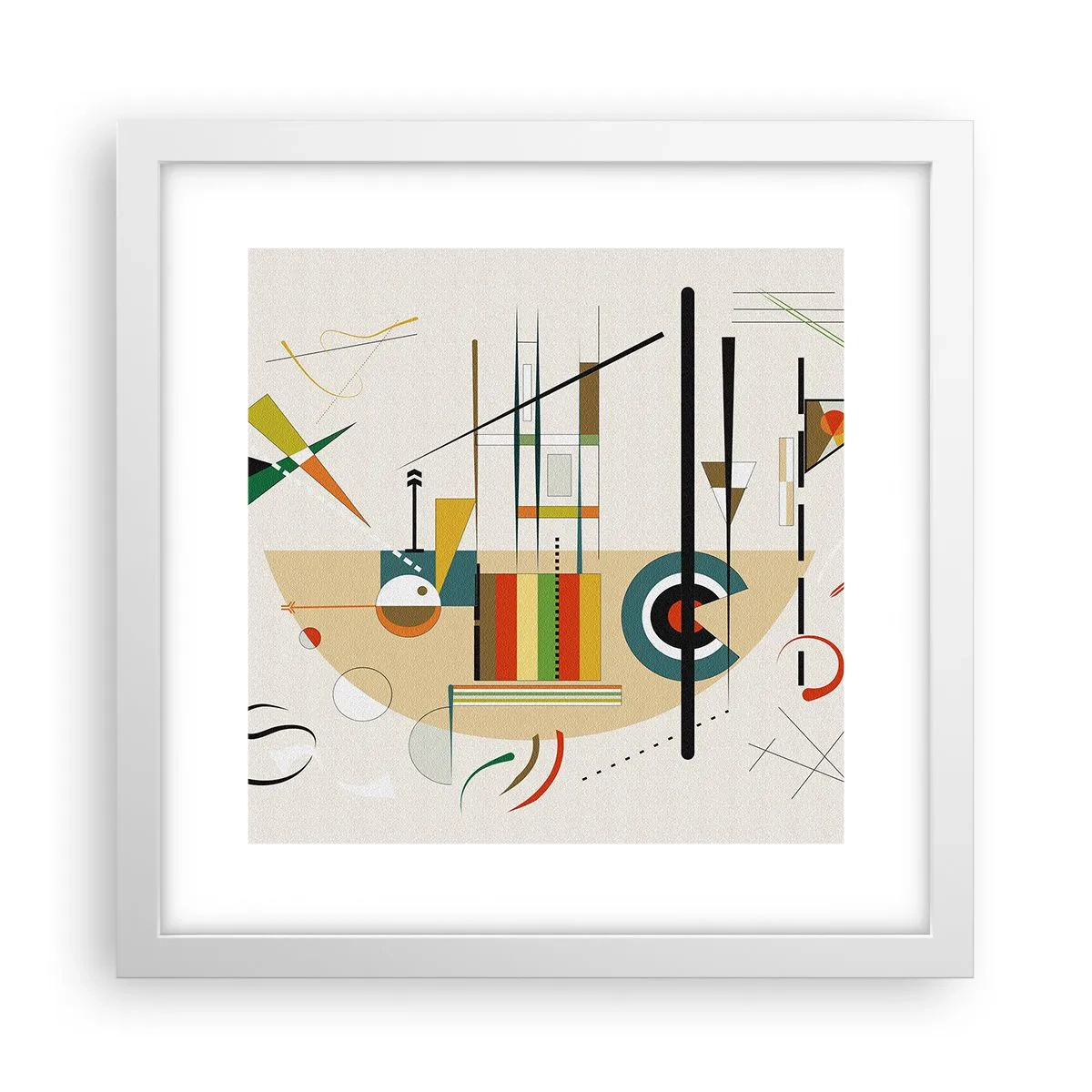 Poster în ramă albă - Și lumea râde - 30x30 cm