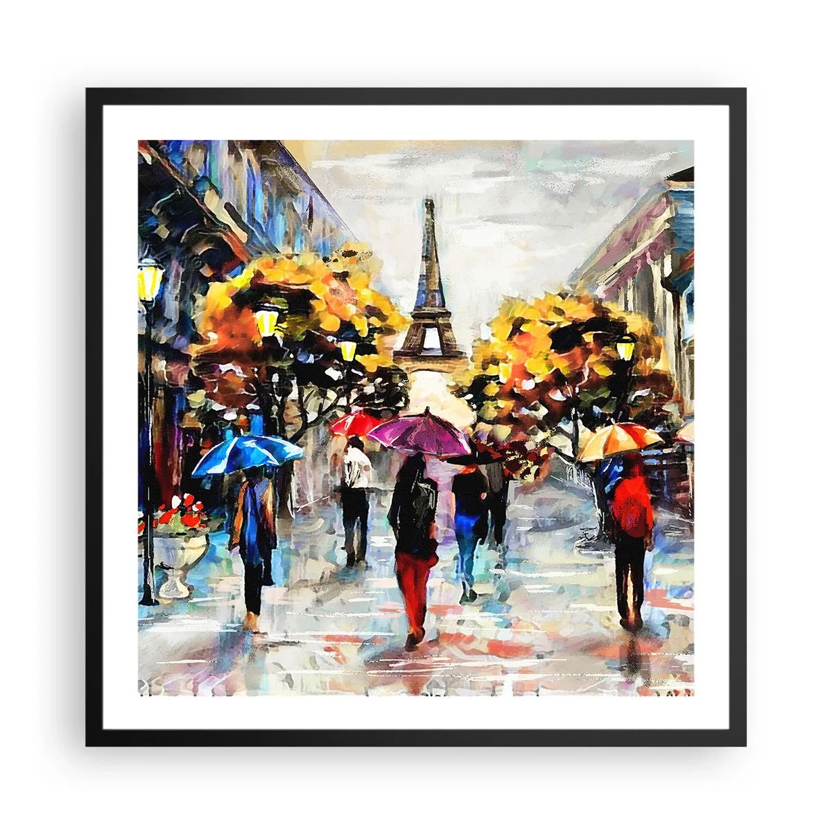 Poster în ramă neagră - Deosebit de frumos în toamnă - 60x60 cm