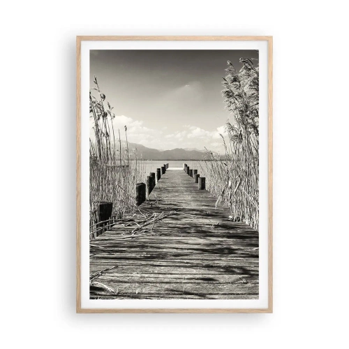 Poster în ramă de stejar deschis - În intimitatea ierburilor - 70x100 cm