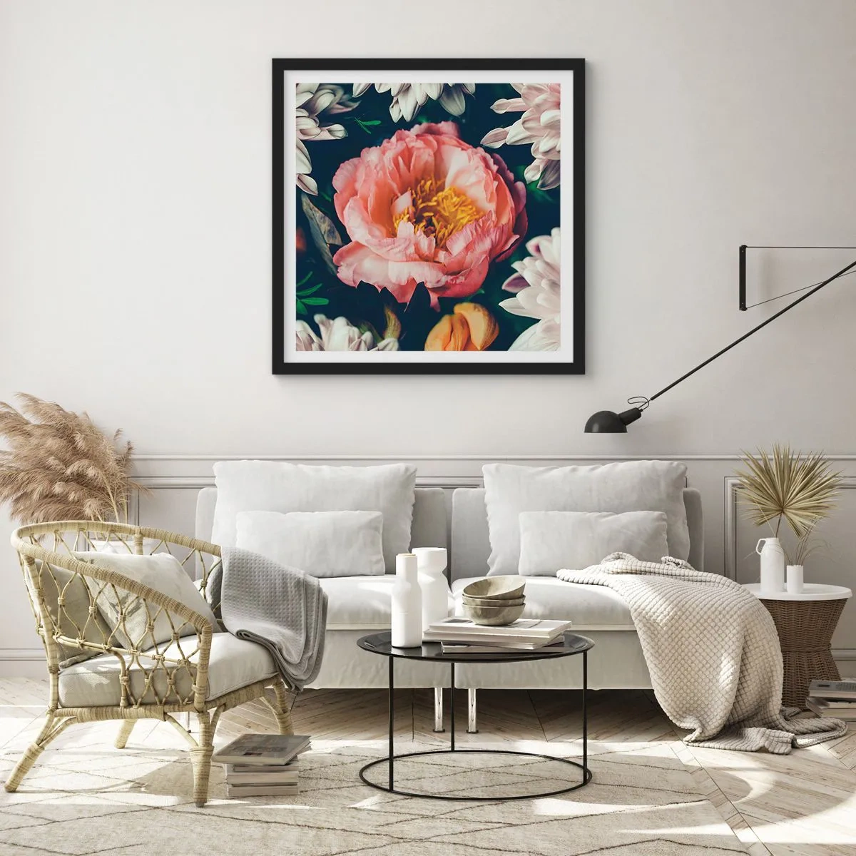 Poster în ramă neagră - Cu splendoare barocă - 40x40 cm