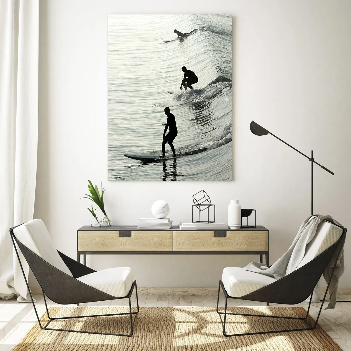 Tablou pe sticlă - Pentru a întâmpina valul - 50x70 cm