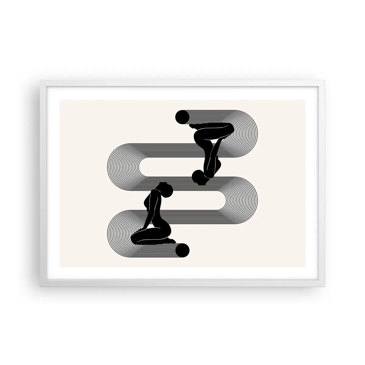 Poster în ramă albă - Simetrie senzuală - 70x50 cm