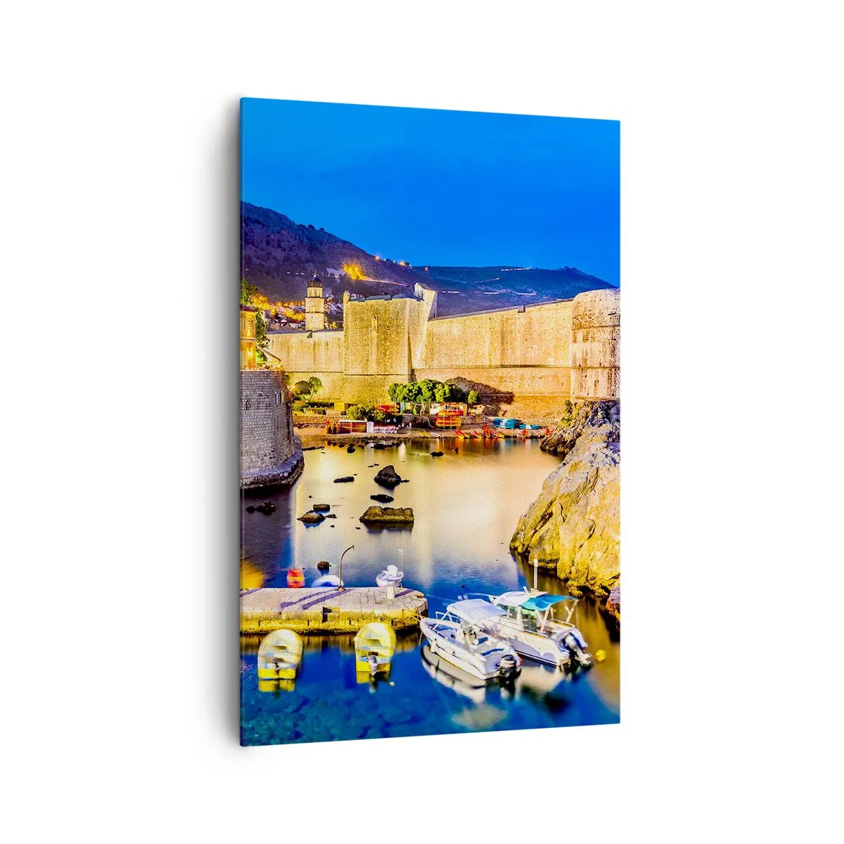 Tablou pe pânză - O noapte luminoasă pe Marea Adriatică - 80x120 cm