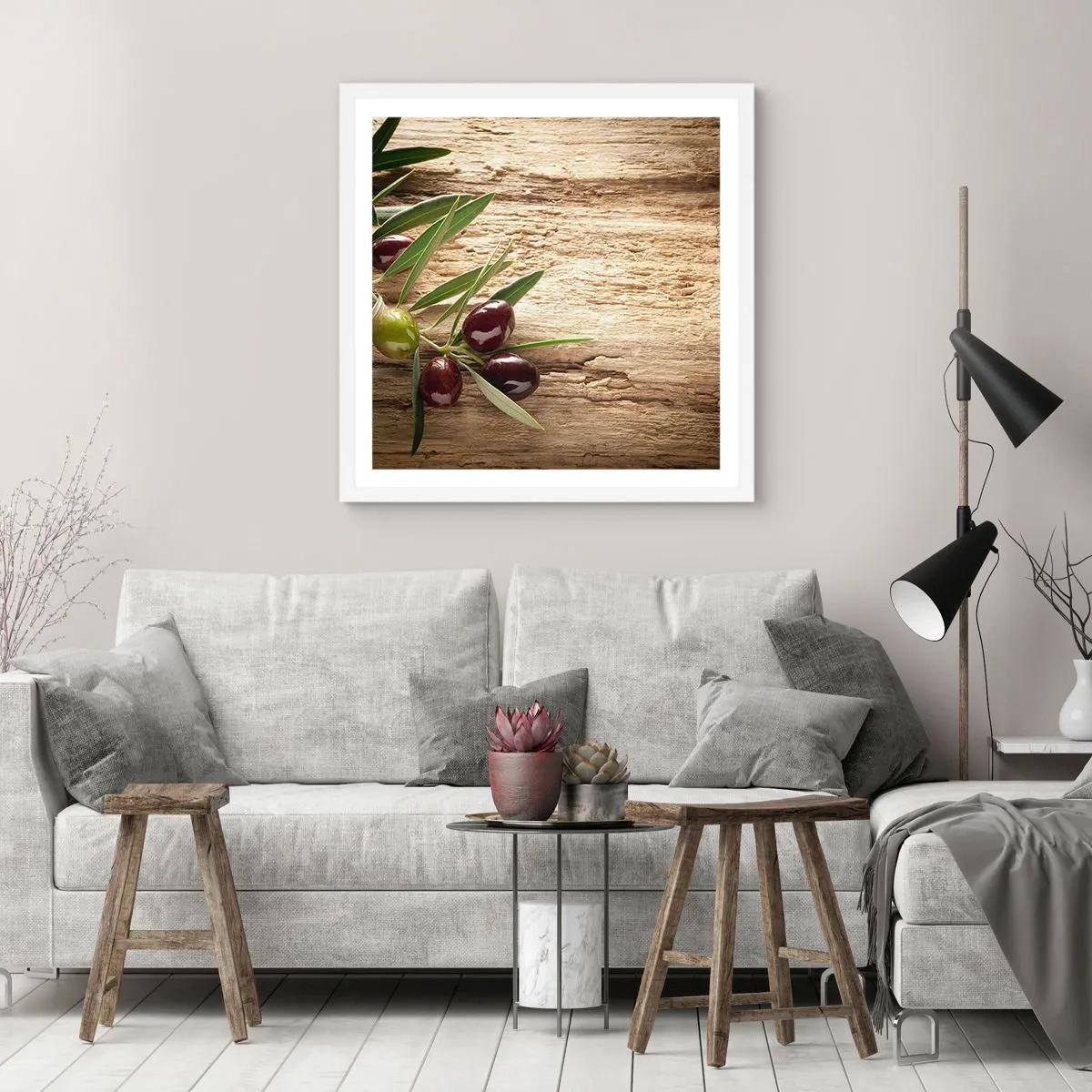 Poster în ramă albă - Direct din natură - 50x50 cm