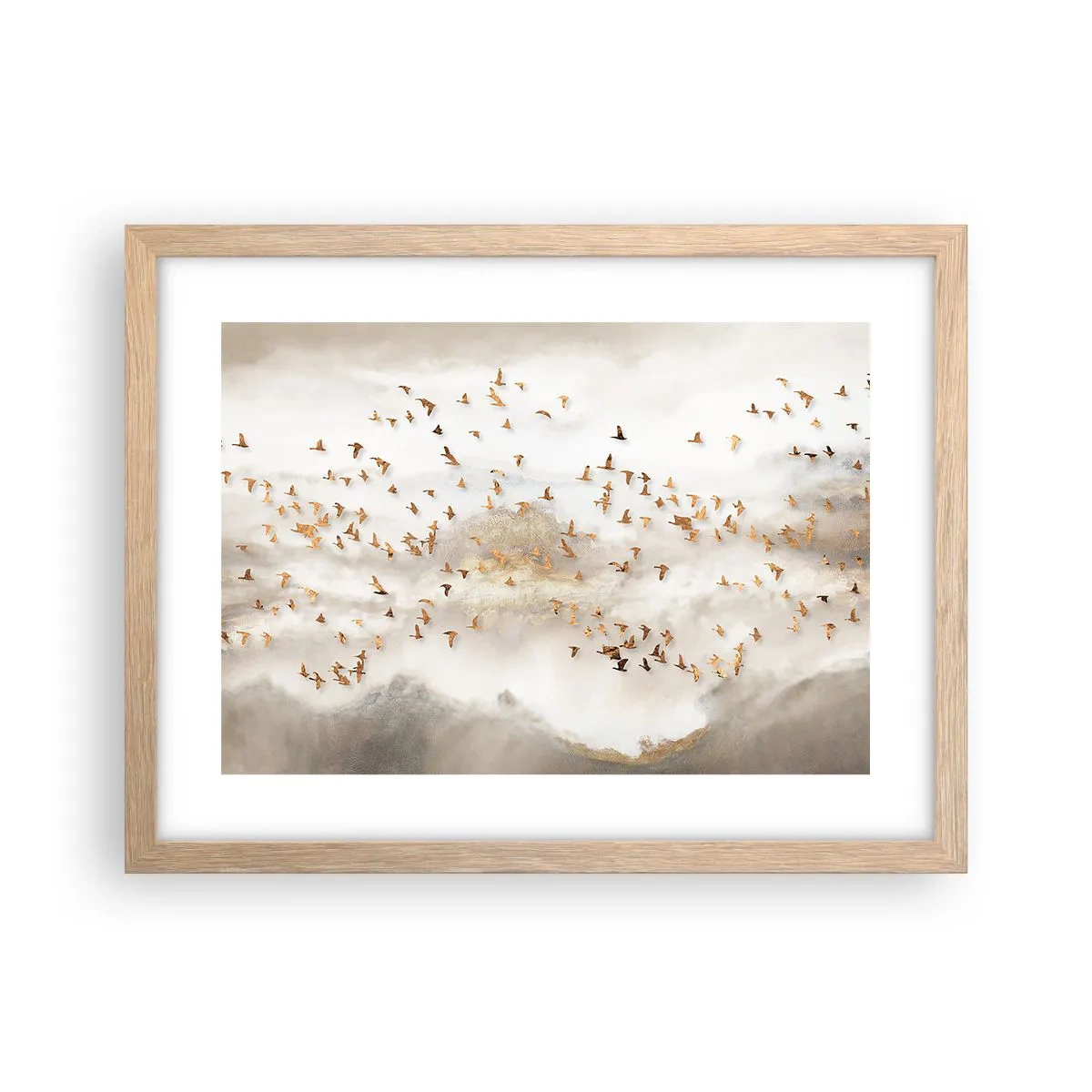 Poster în ramă de stejar deschis - A sosit timpul... - 40x30 cm