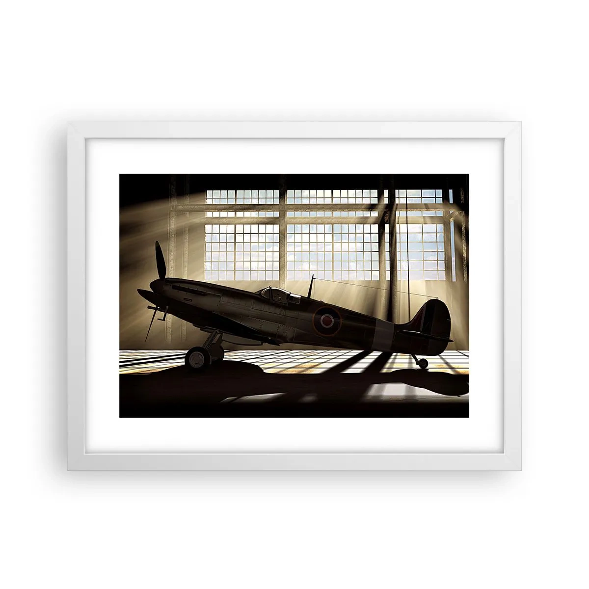 Poster în ramă albă - Odihna războinicului - 40x30 cm