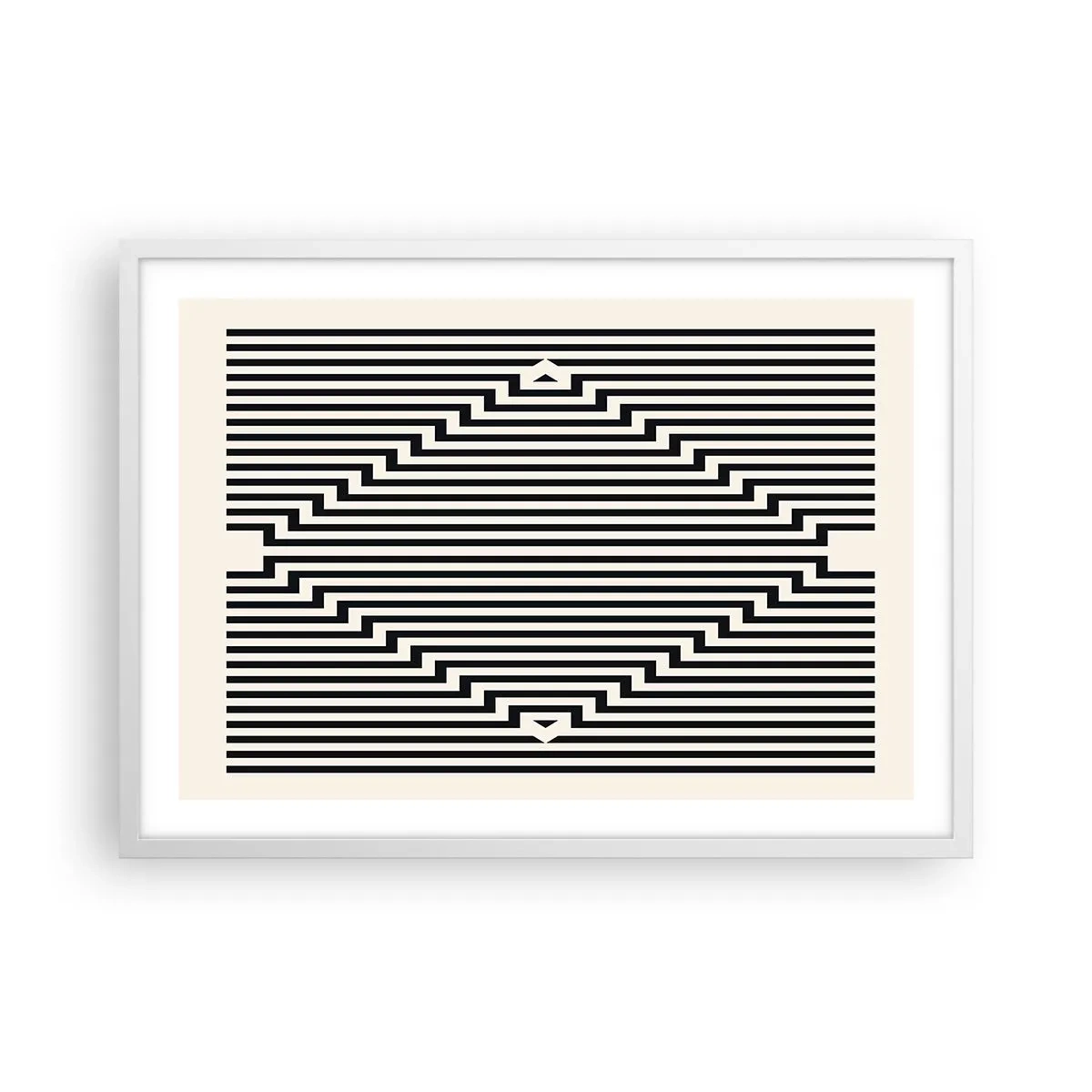 Poster în ramă albă - Iluzie geometrică - 70x50 cm