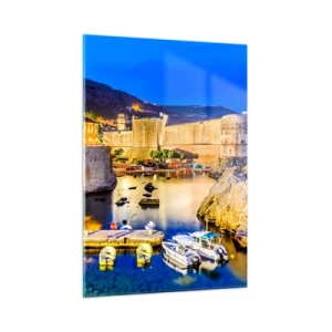 Tablou pe sticlă - O noapte luminoasă pe Marea Adriatică - 50x70 cm