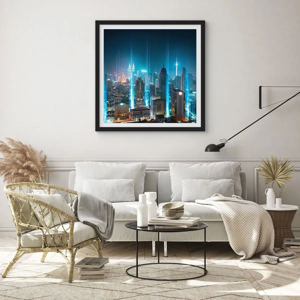 Poster în ramă neagră - Prin Berlin spre cer - 30x30 cm
