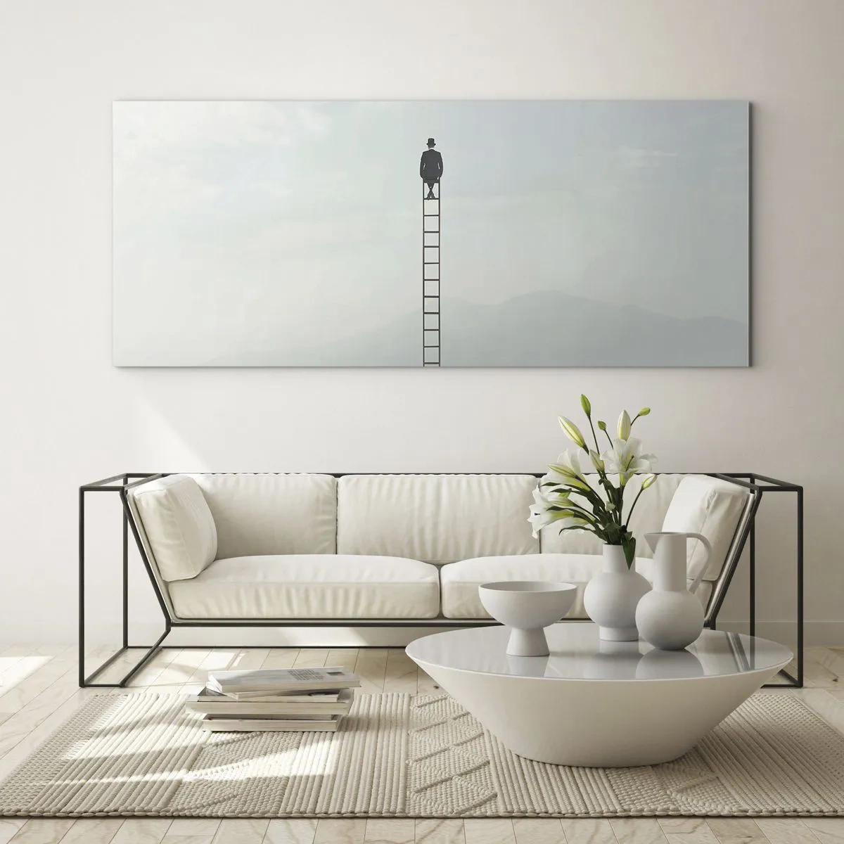 Tablou pe sticlă - Fii deasupra - 100x40 cm