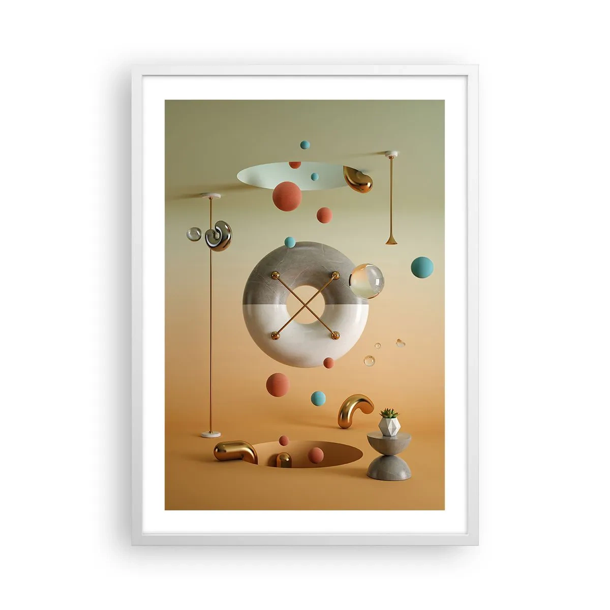 Poster în ramă albă - Orice se poate întâmpla - 50x70 cm