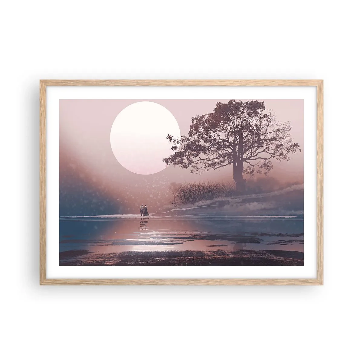 Poster în ramă de stejar deschis - Minuni nocturne - 70x50 cm