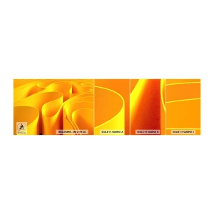 Mostră tapet autocolant Deluxe Sticker - Ca niște valuri de soare - 3D, Modern, Linii - 100x30 cm