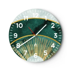 Ceas de perete - Ceas pe sticlă - Un alt sistem solar - 40x40 cm