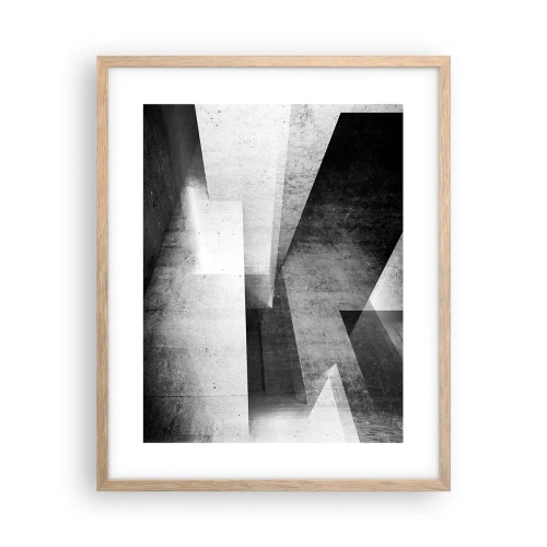 Poster în ramă de stejar deschis - Structura spațiului - 40x50 cm