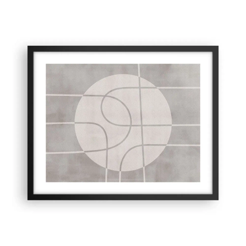 Poster în ramă neagră - Circular și drept înainte - 50x40 cm