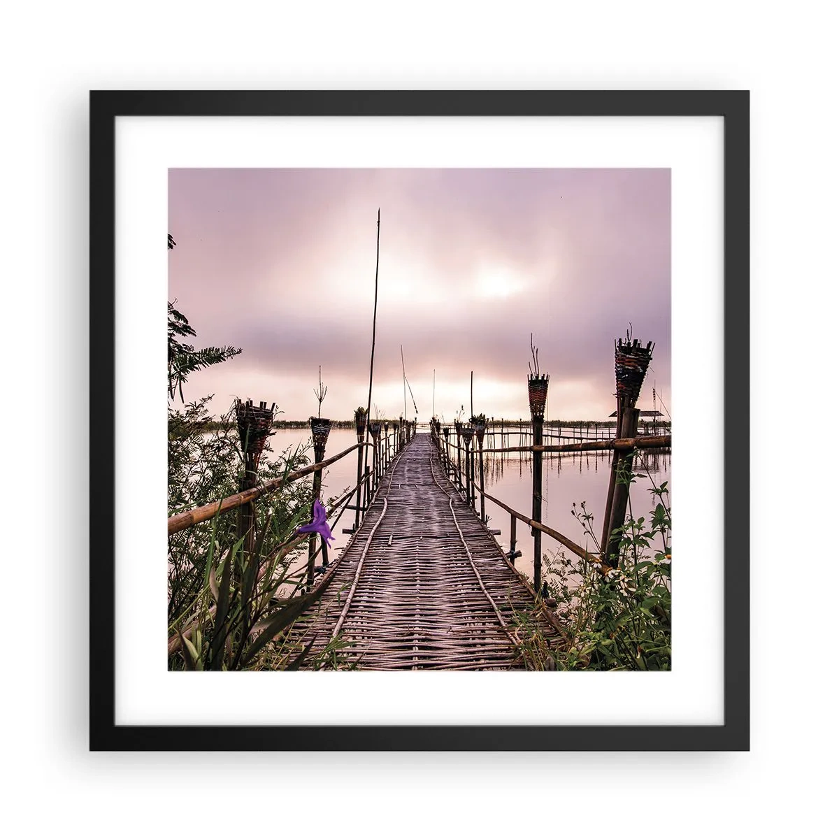 Poster în ramă neagră - Pacea și liniștea Asiei - 40x40 cm