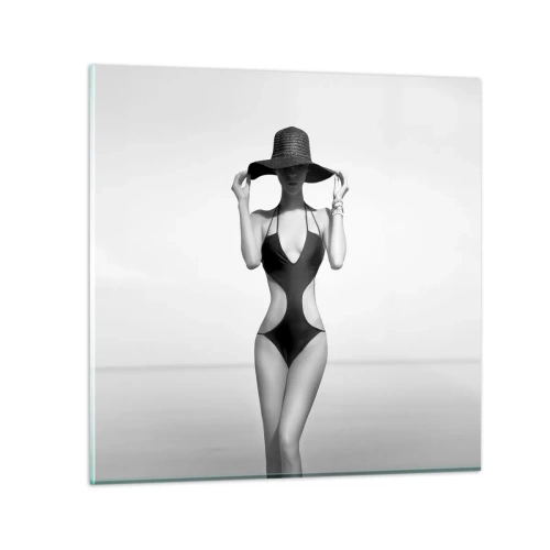 Tablou pe sticlă - Numele meu este: Eleganța - 60x60 cm