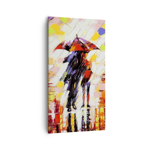 Tablou pe pânză - Împreună prin noapte și ploaie - 55x100 cm