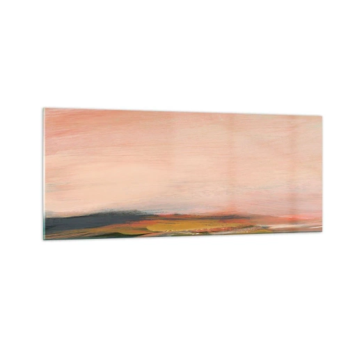 Tablou pe sticlă - Tonalitatea de roz - 100x40 cm