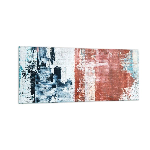 Tablou pe sticlă - Jumi-juma abstract - 100x40 cm