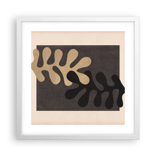 Poster în ramă albă - Absență și completare - 40x40 cm