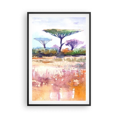 Poster în ramă neagră - Culorile savanei - 61x91 cm