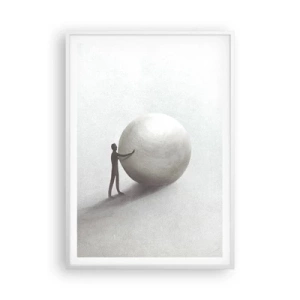 Poster în ramă albă - Jocul vieții - 70x100 cm