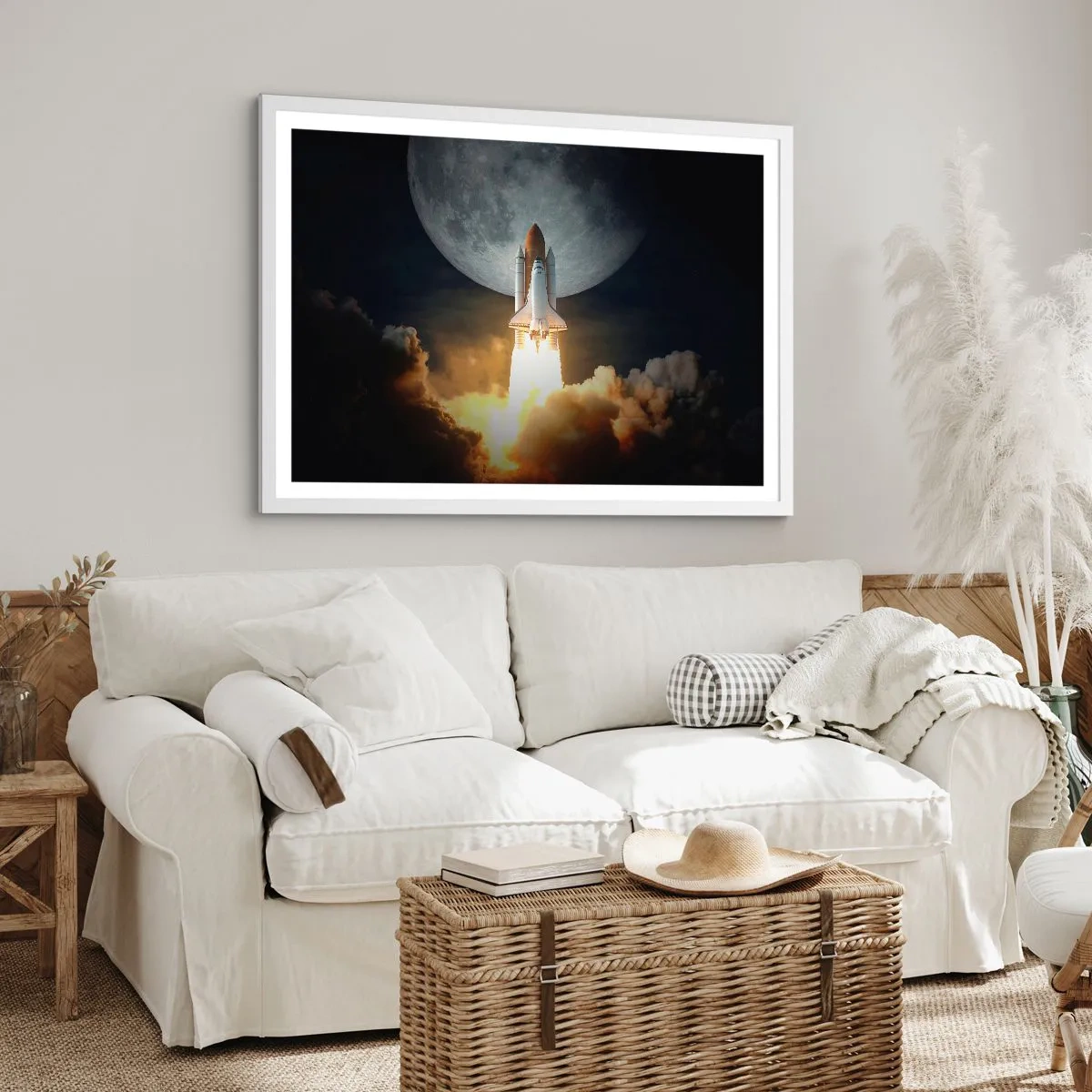 Poster în ramă albă - Începutul unei aventuri nepământene - 91x61 cm