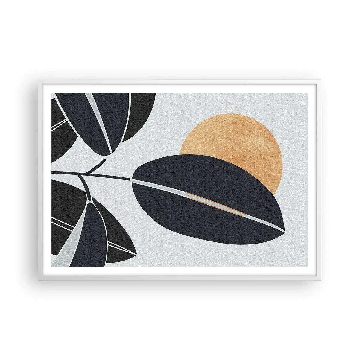 Poster în ramă albă - Ziua unei veri fierbinți - 100x70 cm