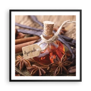 Poster în ramă neagră - Unitatea trupului și a spiritului - 60x60 cm