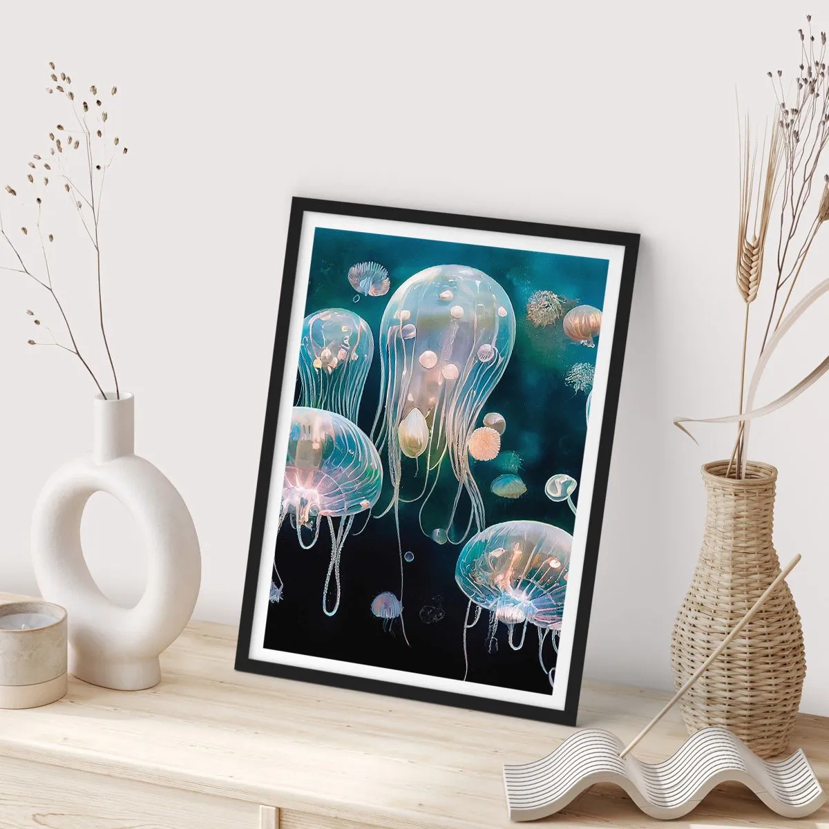 Poster în ramă neagră - Balul subacvatic - 61x91 cm