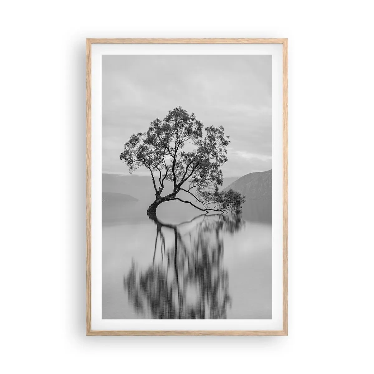 Poster în ramă de stejar deschis - Există o țară - 61x91 cm