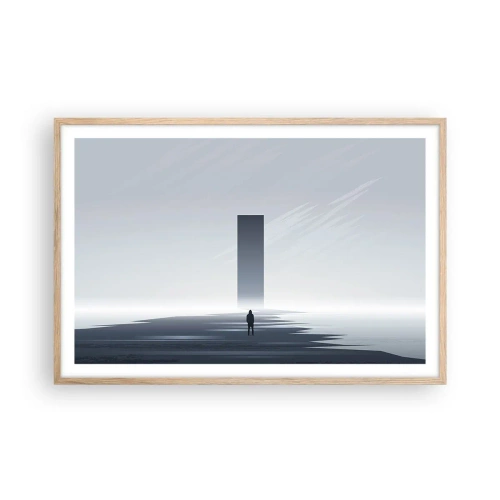 Poster în ramă de stejar deschis - Oportunitate sau amenințare? - 91x61 cm