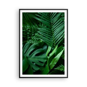 Poster în ramă neagră - Înfășurate în verde - 70x100 cm