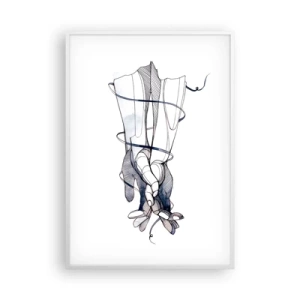 Poster în ramă albă - Un studiu al atingerii - 70x100 cm