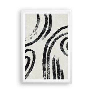 Poster în ramă albă - Pe jumătate oprit - 61x91 cm