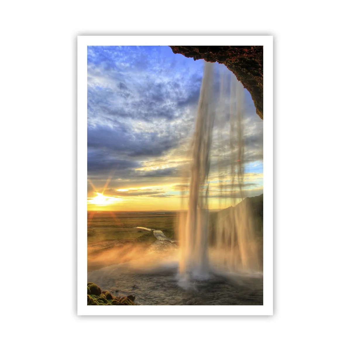 Poster - Lumea din spatele vălului de picături - 70x100 cm