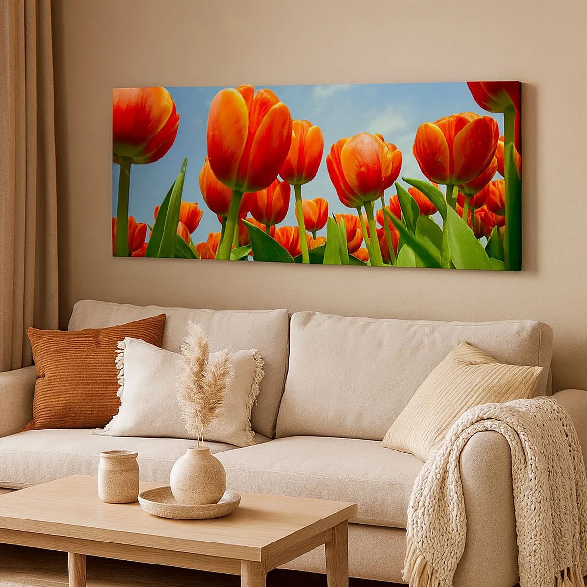 Tablou pe pânză - Doar cerul albastru - 100x40 cm