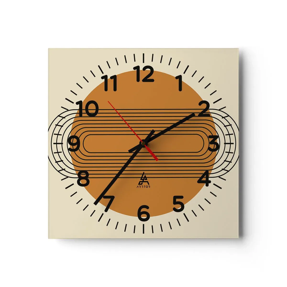 Ceas de perete - Ceas pe sticlă - Planul perfect - 30x30 cm